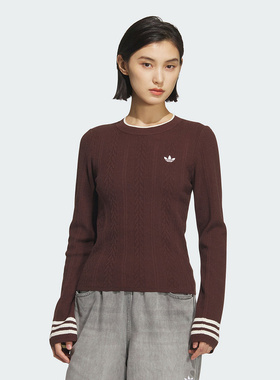 Adidas阿迪达斯三叶草女装2025冬季新款 SWEATER套头卫衣KS5966