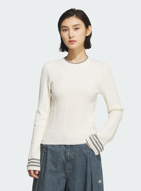 Adidas阿迪达斯三叶草女装2025冬季新款CREW SWEATER套头衫KS5965