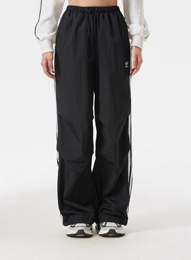 Adidas阿迪达斯三叶草女裤2025秋季新款3 S PARA PANT 长裤KF9615