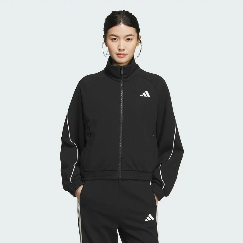 Adidas阿迪达斯女装秋季新款STADIUM KN JKT休闲针织外套KC0018
