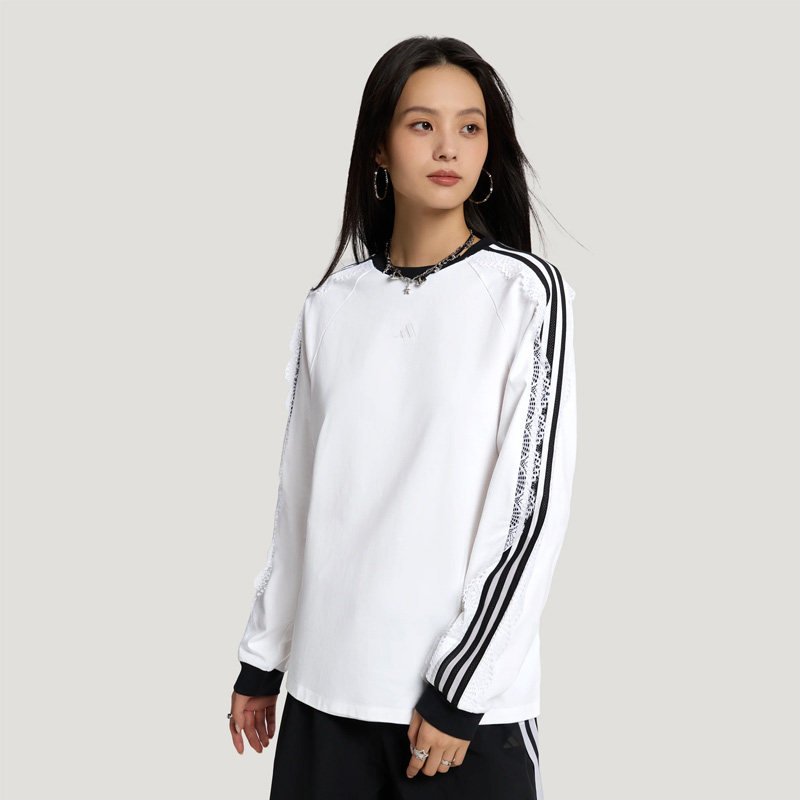 Adidas阿迪达斯女装2026秋季新款DCE BF LS运动休闲长袖T恤LD8223