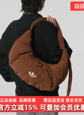 Adidas阿迪达斯三叶草女包2025冬季新款SHLDR BAG L单肩包KT0860