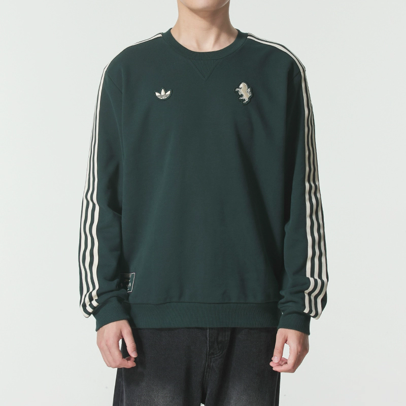 Adidas阿迪达斯三叶草男装2025秋季新款套头卫衣JM9454