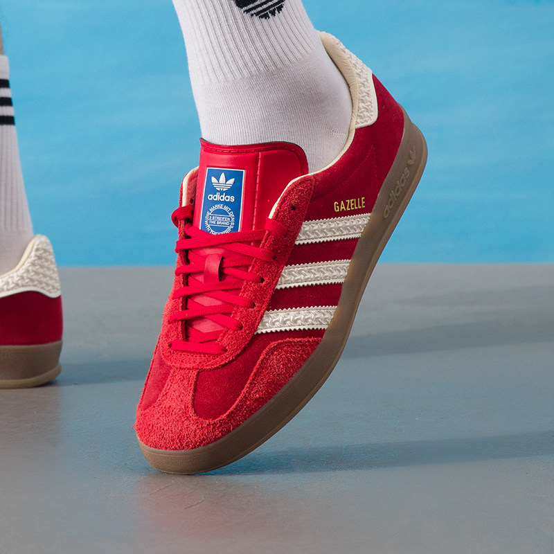 Adidas阿迪达斯三叶草男鞋女鞋2025秋季新款GAZELLE休闲鞋IF1808