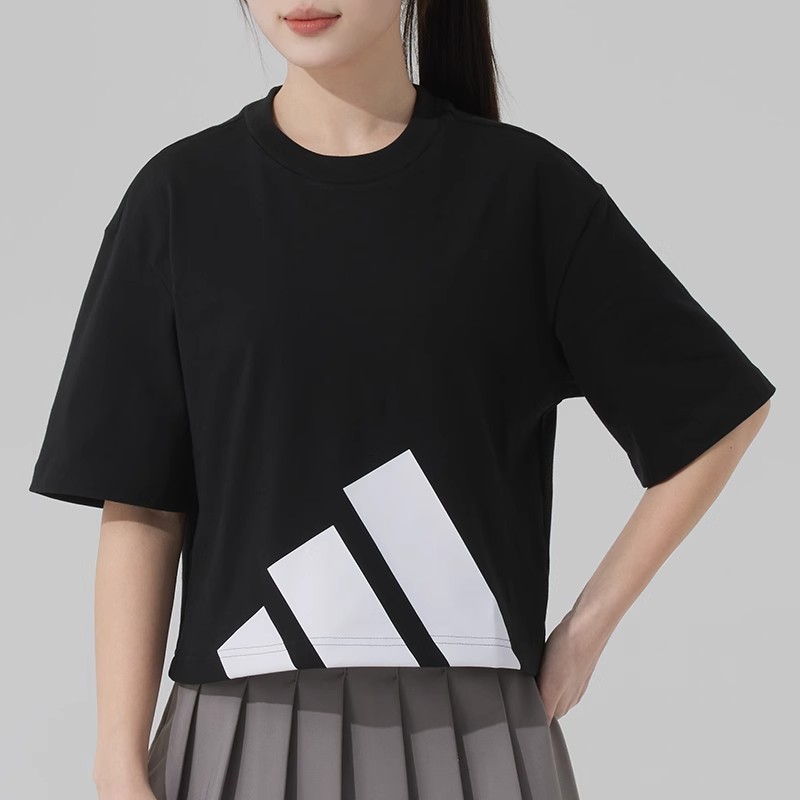 Adidas阿迪达斯女装2025夏季新款运动休闲圆领透气短袖T恤JG8736