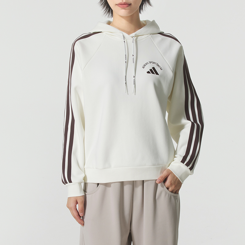 Adidas阿迪达斯女装2025冬季新款MS HOODY连帽卫衣KC0034
