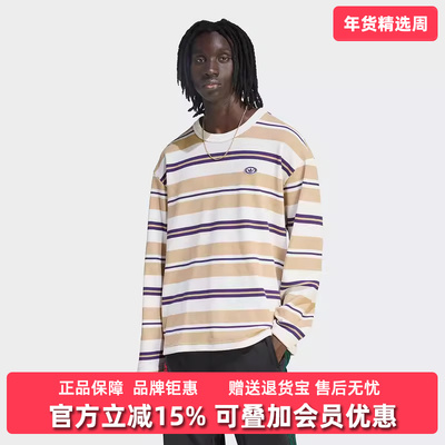 Adidas阿迪达斯三叶草男装2025冬季新款GRAPHIC LS长袖T恤KS6849