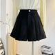 黑色毛呢百褶裙裤 裙 显瘦裤 2025秋冬高腰A字阔腿呢子短裤 外穿靴裤