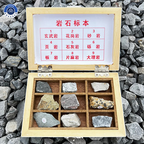 9种三大类岩石头四年级下册小学科学课岩石标本教学实验观察套装 - 封面