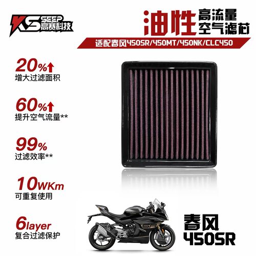 适用春风450空气滤清大流量油性
