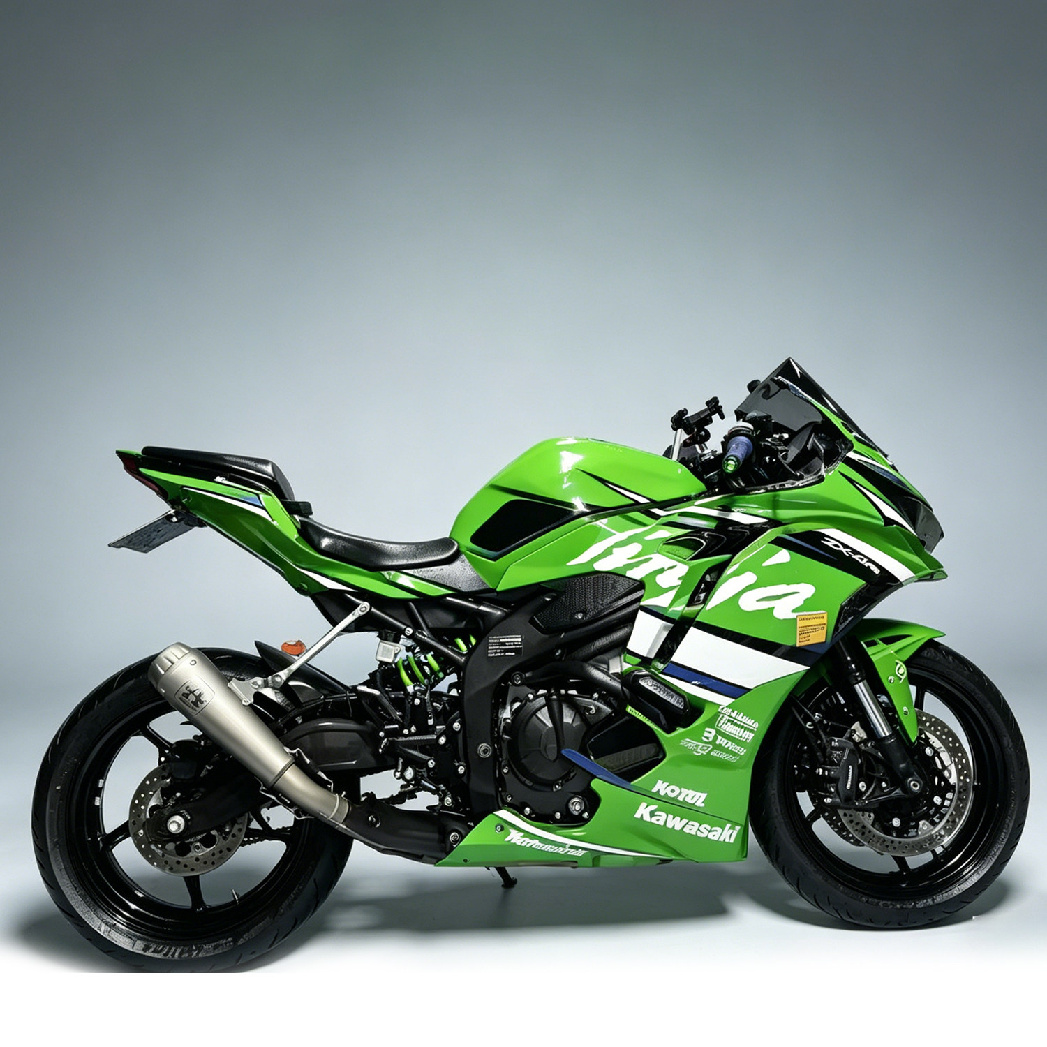 适用川崎ZX4R ZX-4RR摩托升级排气管中尾段钛合金箭牌款原厂直上