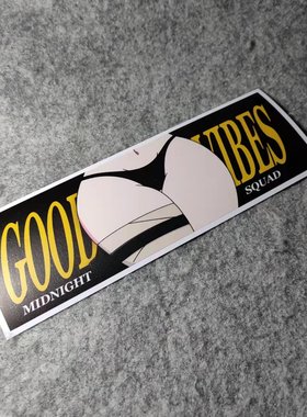 黑色简约风英字PVC二次元侧窗改装痛车摩托贴电动车潮流烫画D2124