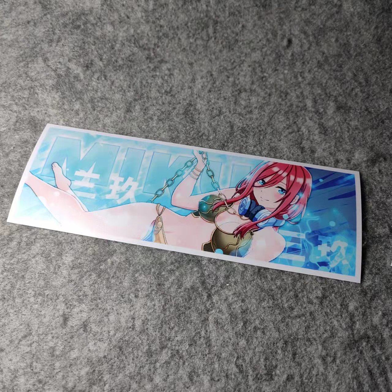 二次元锁链女郎日漫个性改装jdm侧窗痛车摩托贴电动车烫画d2122