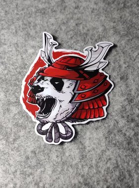 熊猫武士动漫卡通二次元改装汽摩托反光贴贴纸痛车小窗车贴D2434