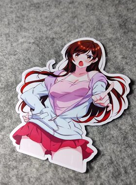 卡通酱改装汽车摩托反光贴痛车小窗卡哇伊美女车贴D2389