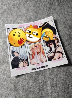 卡通美女动漫二次元性感车贴日漫烫画划纹贴画摩托贴D2916