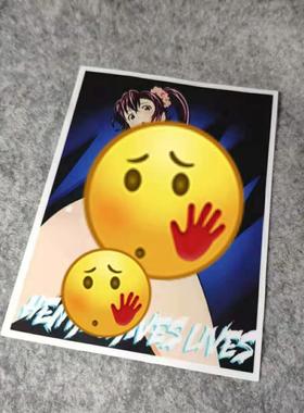 二次元日漫改装痛车摩托贴电动车老婆酱侧窗PVC烫画D1919