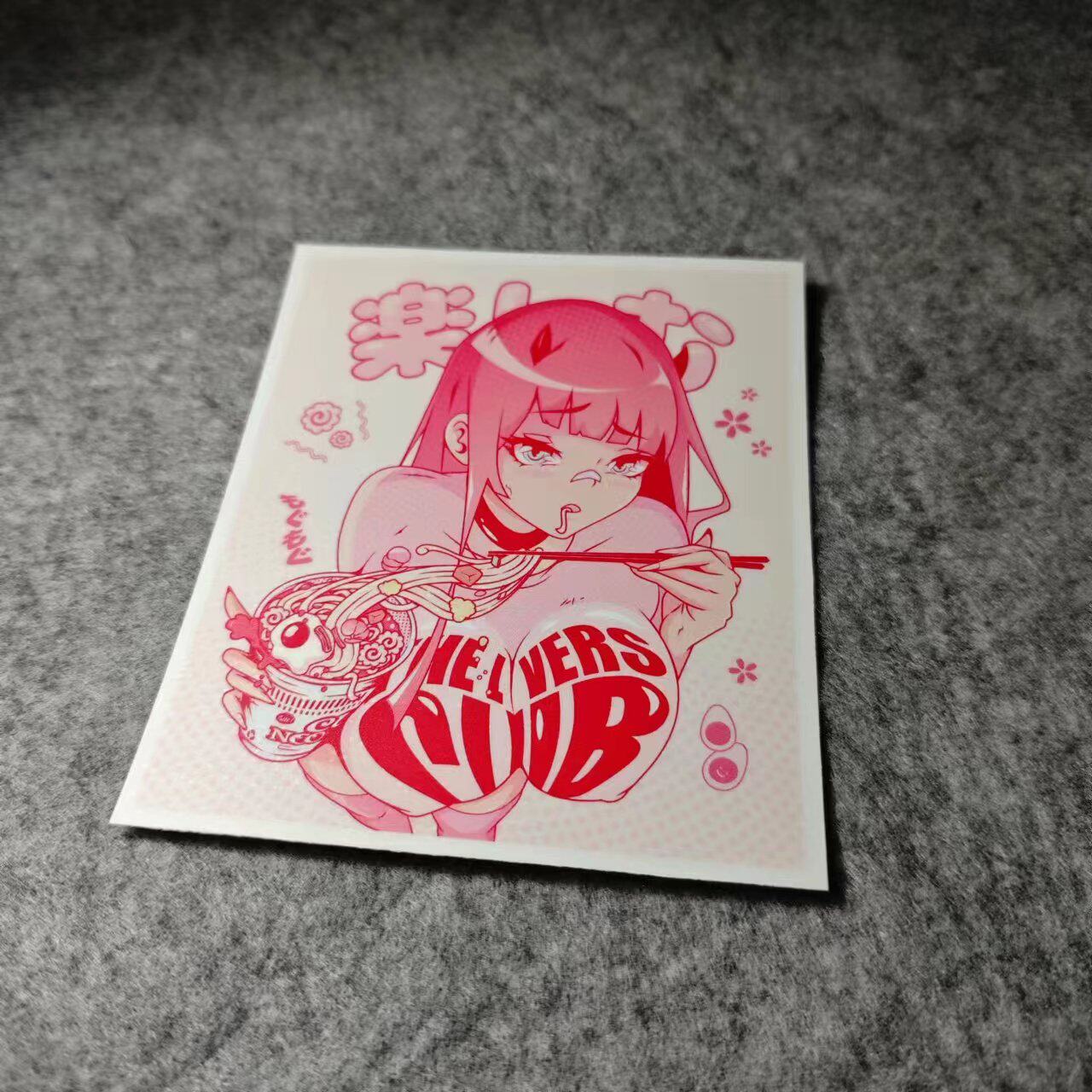日漫潮流少女搞怪搞笑贴画摩托汽车电动车滑雪板贴纸车窗贴D3140