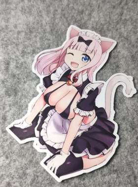 二次元日漫改装痛车摩托贴电动车老婆酱侧窗PVC烫画D1582