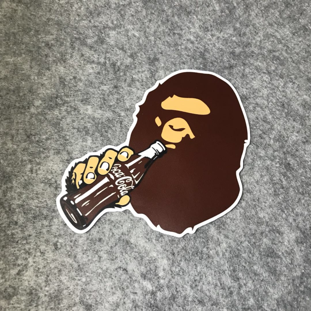 摩托贴后猿人头bape卡通漂移汽车