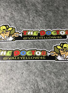 罗西医生MOTO GP个性摩托改装车贴后窗划纹遮挡漂移机车摩托D745