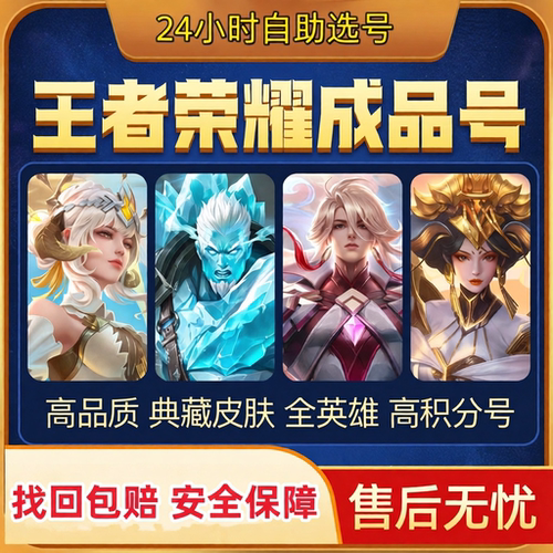 王者荣耀账号出售永久账号购买皮肤国标典藏贵族v10国服