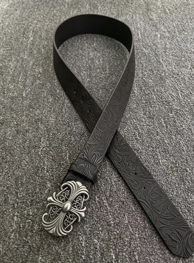小众复古风铆钉腰带美式亚比皮带