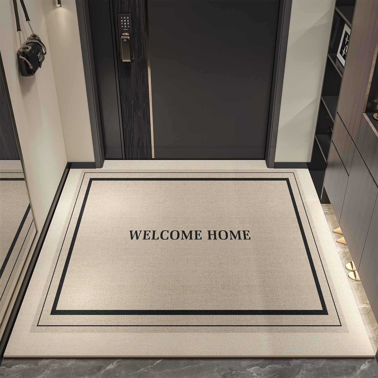 入门户地垫2025新款高级感pvc耐脏免洗可擦进门脚垫门口玄关地毯