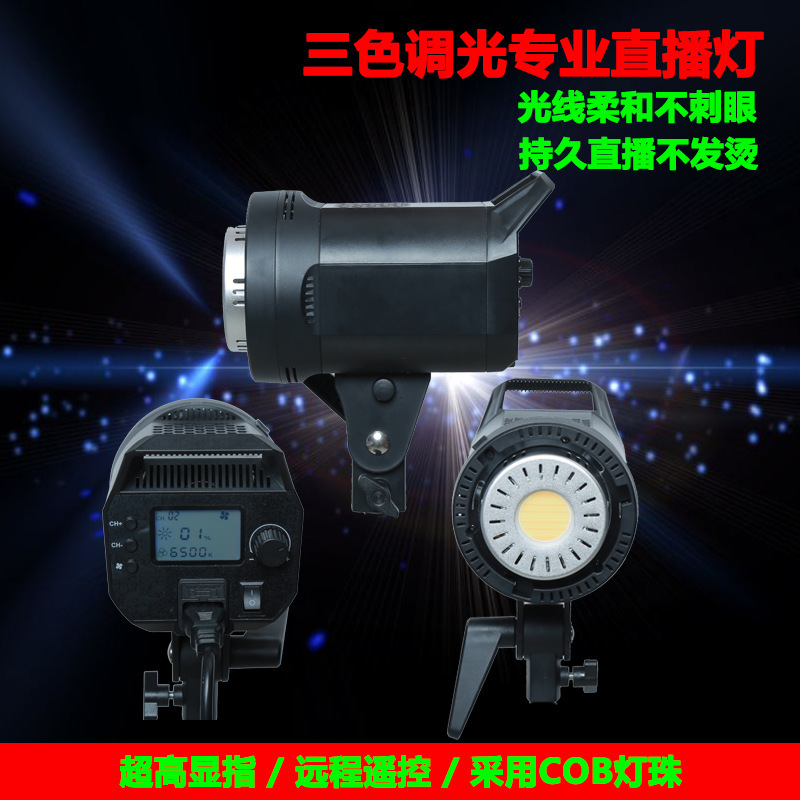 新品补光灯DM200S210W双色温柔光球灯摄影影棚拍照灯设备器材