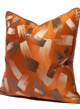 橙色系样板间轻奢抱枕客厅沙发枕套靠垫床头靠背奢华腰枕不含枕芯