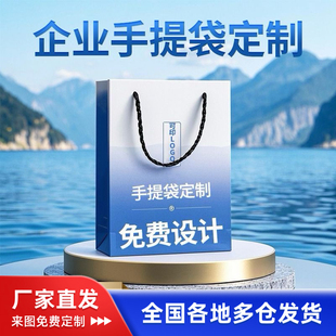 公司手提袋定制烫金礼品袋印刷服装包装袋设计开业活动伴手礼袋子