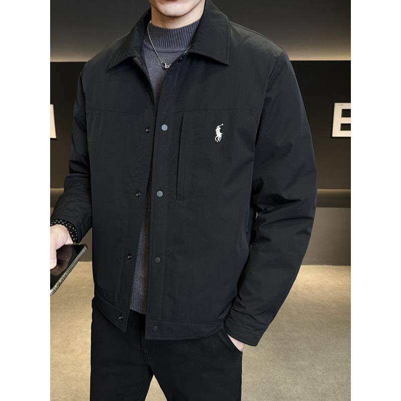 TWG轻薄款羽绒服男士2025冬季休闲简约翻领保暖短款工装羽绒外套