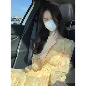 欧洲站2024年春季新款碎花惊艳绝美减龄可盐可甜长裙仙女裙连衣裙
