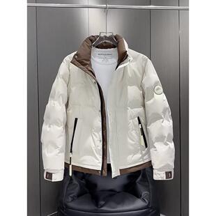 高端加厚保暖立领羽绒服男士冬季新款韩版修身潮流帅气白鸭绒外套