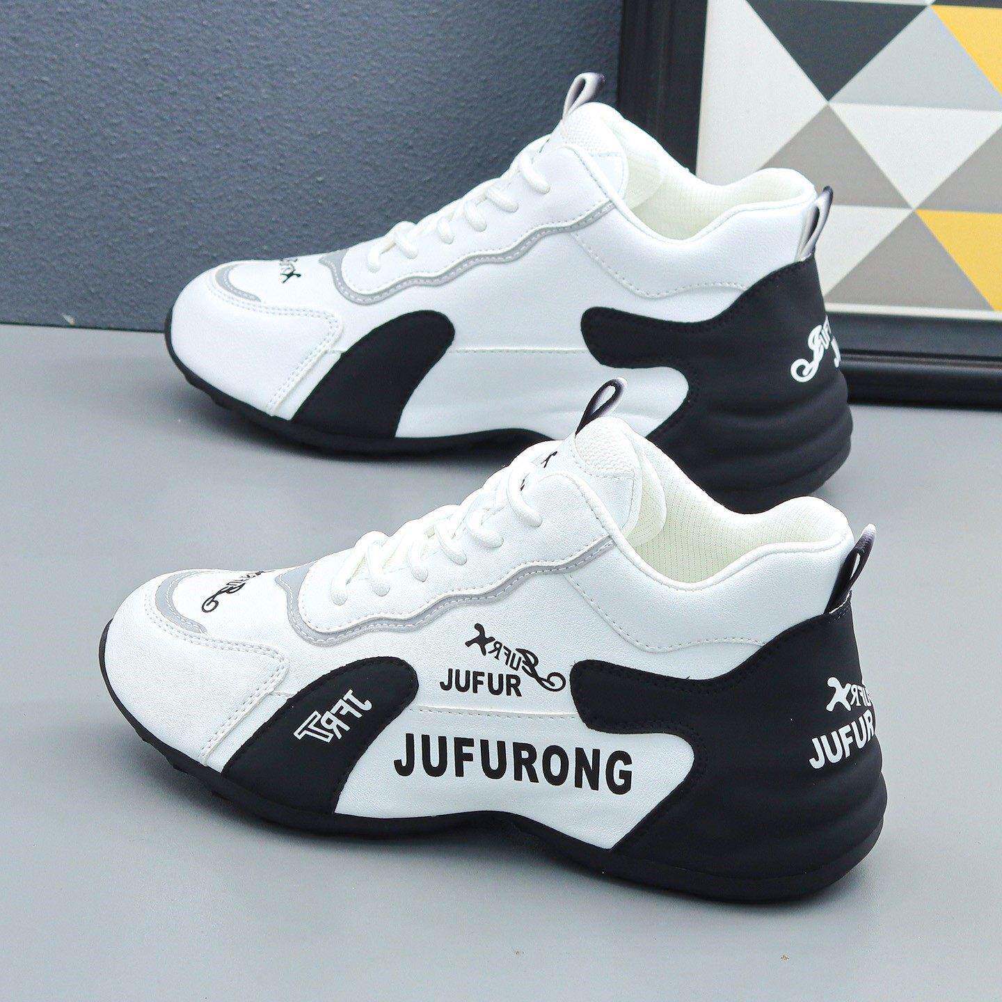 高档真皮男鞋休闲潮鞋2025新款时尚软底软面运动鞋男款皮面老爹鞋