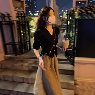 裙 欧洲站夏装 新款 2025气质小香风半身裙子一整套搭配法式 小众套装