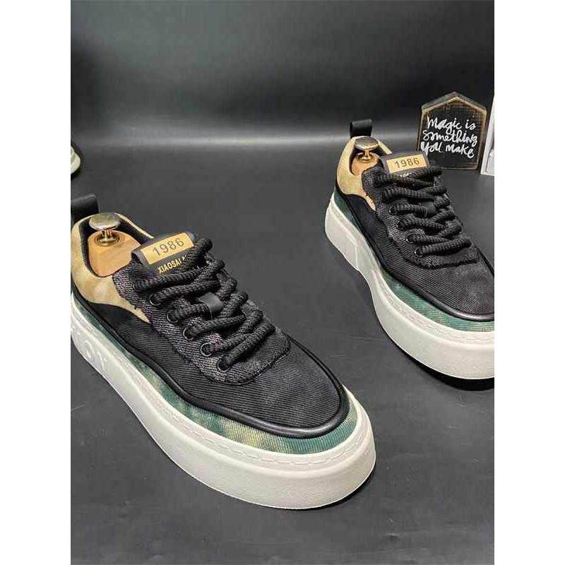 覆古扎染高级感时尚板鞋男鞋2025春秋新款青年水洗布潮流休闲鞋子,流行男鞋,休闲板鞋,淘宝优惠券,粉丝福利购,淘宝优惠卷