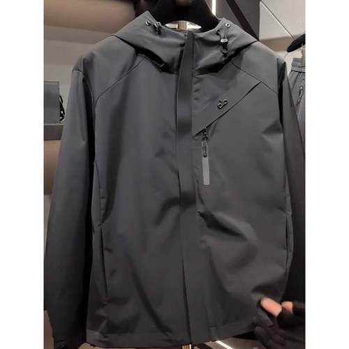 Mostarsea~秋季软壳连帽简约夹克外套男时尚百搭防风轻奢休闲上衣