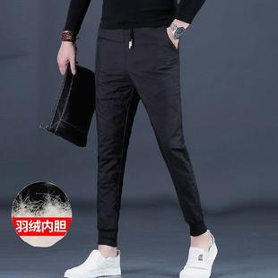 羽绒裤 子男款 外穿潮流小脚束脚加绒运动裤 秋冬棉裤 香港冬季 新款 裤
