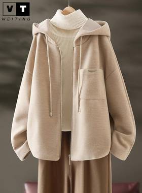 WEI TING春秋连帽小个子2025年春秋新款今年流行爆款卫衣短外套女