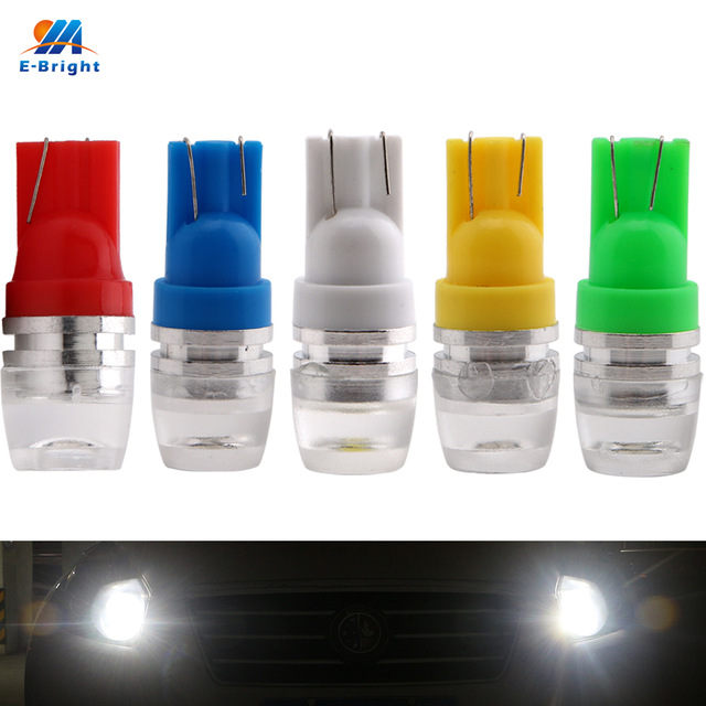 汽车示宽灯改装T10高亮灯泡超亮示廓透镜日行车灯冰蓝led小灯聚光