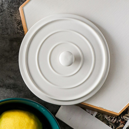 7英寸8英寸9英寸陶瓷盖子汤碗配件锅盖微波炉热菜蒸烤箱盖子锅盖