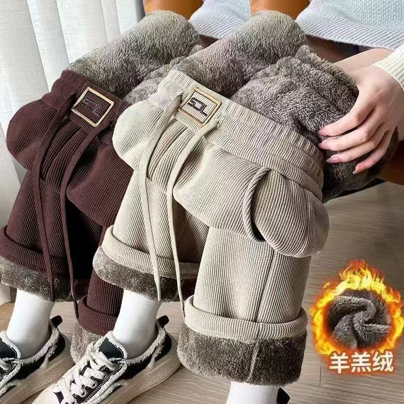 【买一送一】冬季加绒加厚保暖裤女妈妈装裤子女大码休闲裤阔腿裤,女装/女士精品,卫裤,淘宝优惠券,粉丝福利购,淘宝优惠卷