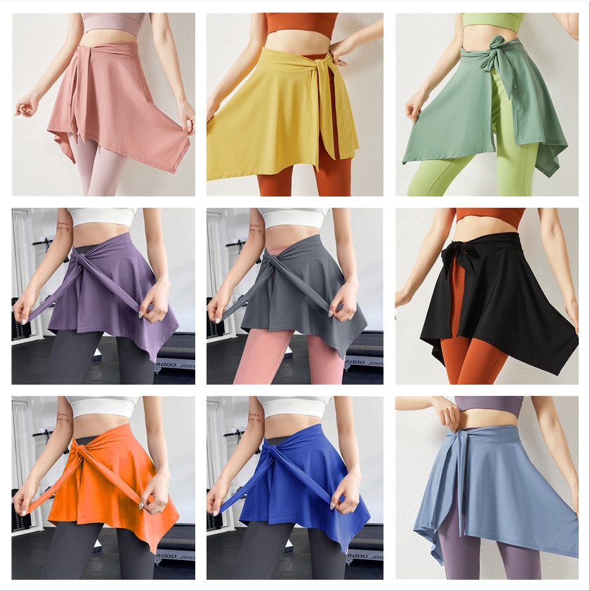 瑜伽裤遮挡裙运动健身跑步