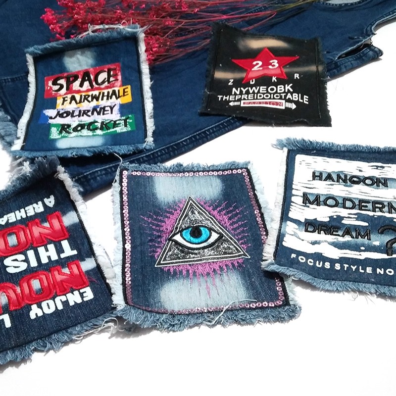 牛仔裤补丁刺绣布贴儿童卡通补洞