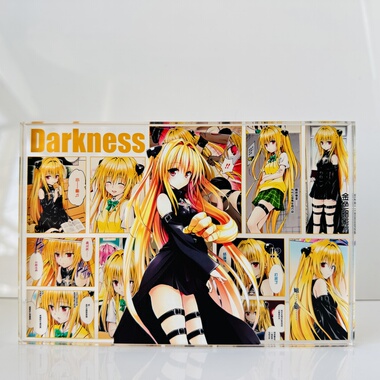 金色暗影伊芙出包王女tolove动漫周边立牌摆件二次元亚克力水晶砖