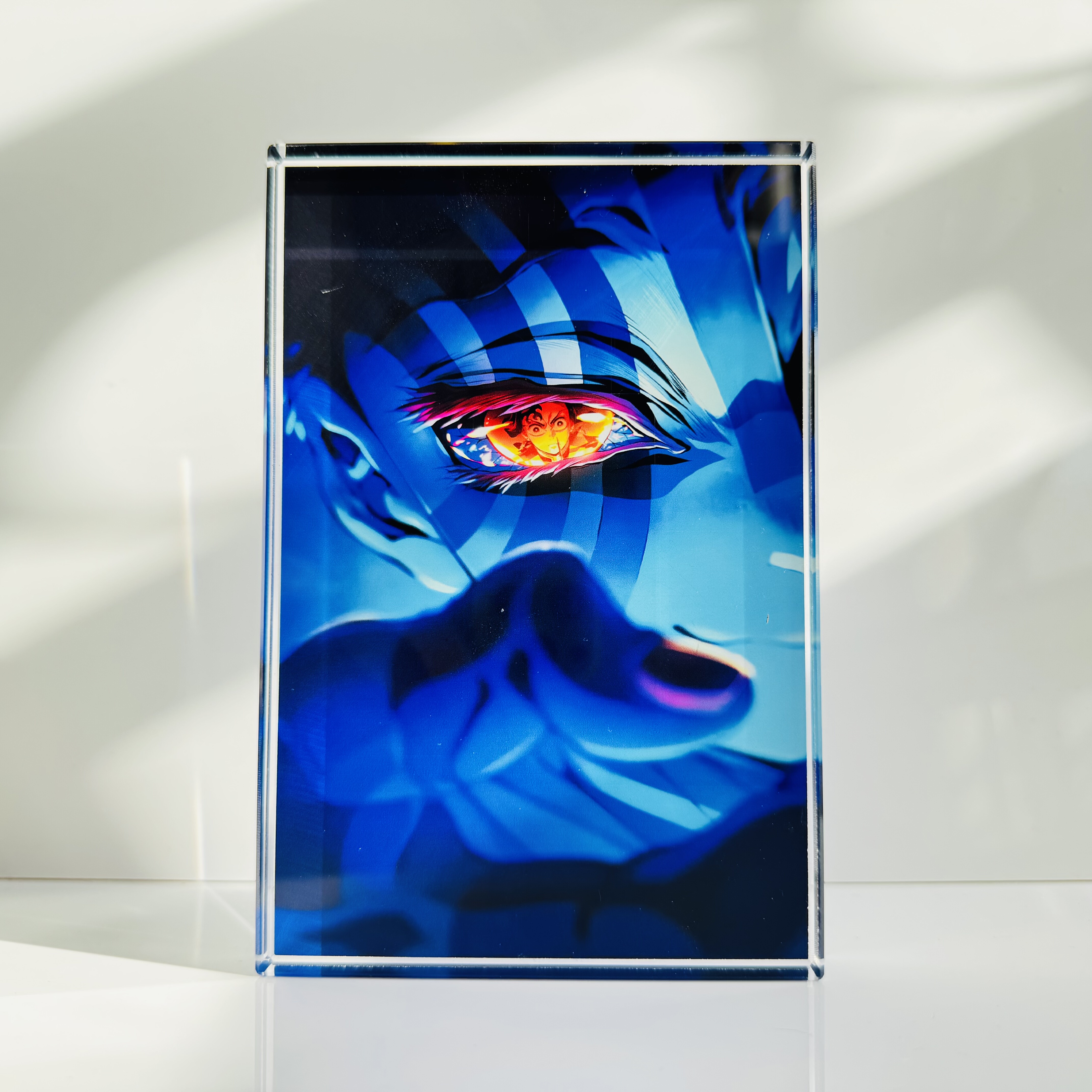 猗窝座鬼灭之刃周边二次元立牌卡通桌面摆件同人动漫亚克力水晶砖