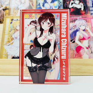 水原千鹤租借彼女周边动漫亚克力砖二次元立牌水晶砖卡通海报立牌