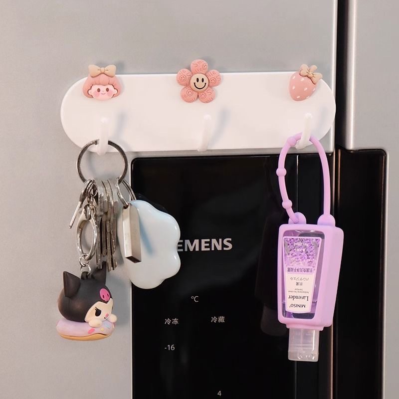 冰箱磁铁挂钩磁吸贴排钩厨房铁防盗门衣钩免打孔可爱卡通公子挂钩