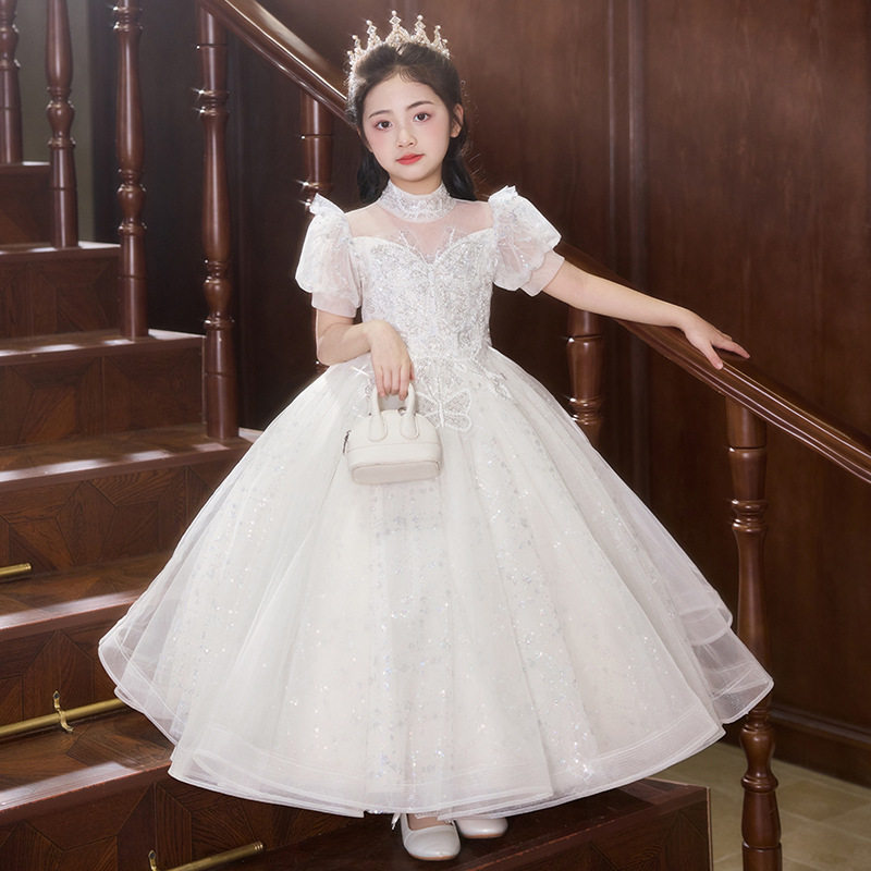 女童生日绝美礼服高端轻奢小众主持人女孩公主裙儿童钢琴演奏演出